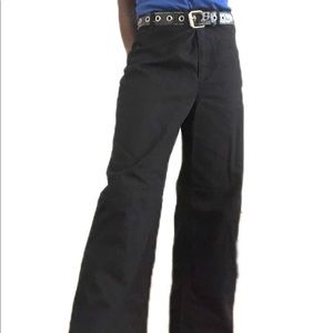 Black high rise wide leg jeans